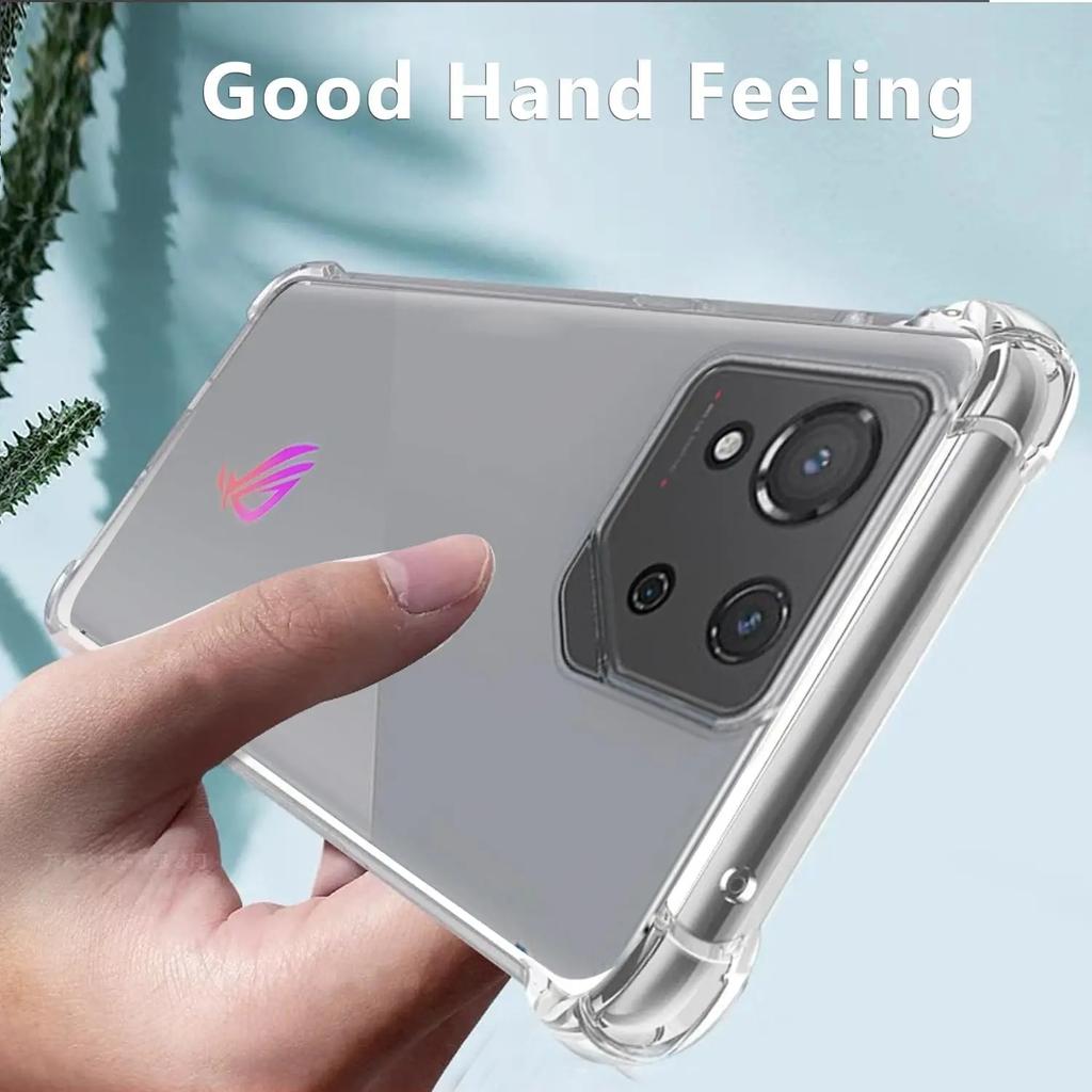 Soft TPU Transparent Phone Case for Asus Rog Phone 8 Pro Protective Cover Airbag Shockproof Ultra Thin Clear Full Protection Cover