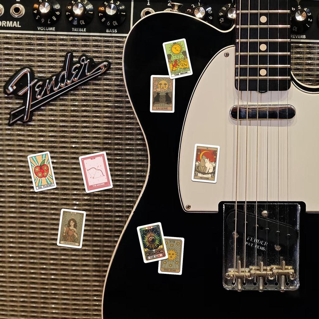100 Tarot Card Creative Stickers for Notebooks & Suitcases - Waterproof DIY Decorative Decals
