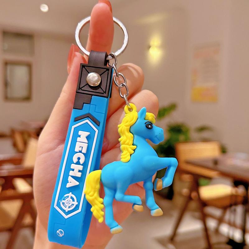 Креативный брелок-пони Милый мультяшный зодиакальный год Лошади Счастливый кулон Подвеска для рюкзака Аксессуары Подарки