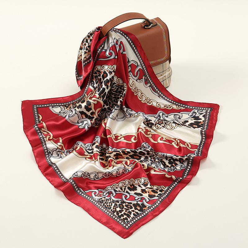 New Imitation Silk Versatile Square Scarf Decorative Commuter Career Scarf Women's Fashion Printed Scarf