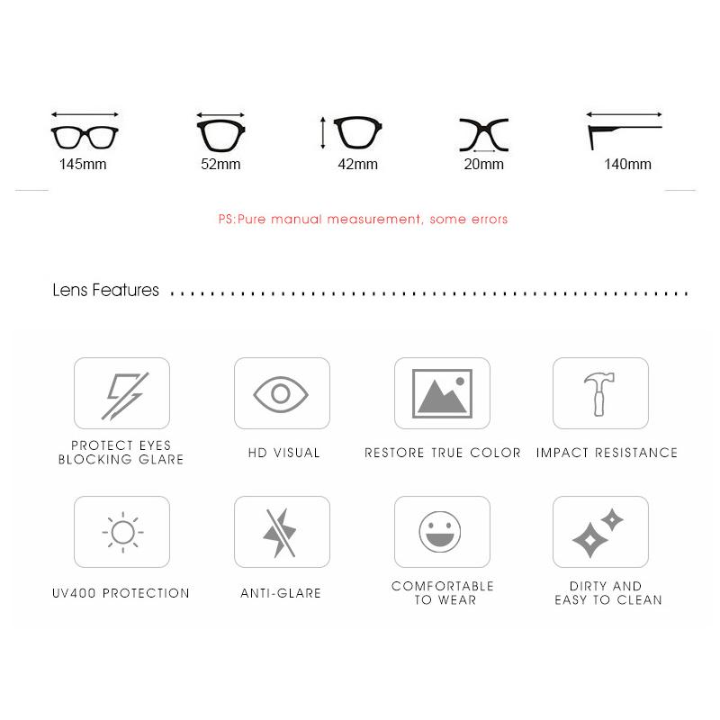 Xiaomi Moda clássico polarizado óculos de sol masculino feminino quadrado óculos de sol anti-reflexo viagem pesca ciclismo óculos de sol uv400