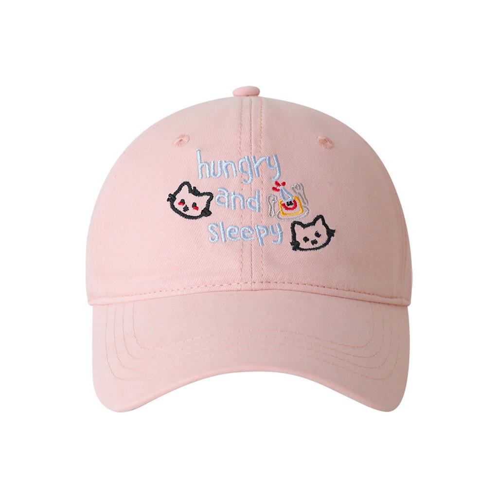 Spring and Summer Sweet Macaron Color Baseball Hat for Women Korean Version Sunshade Cartoon Cute Kitten Sunshade Baseball Hat