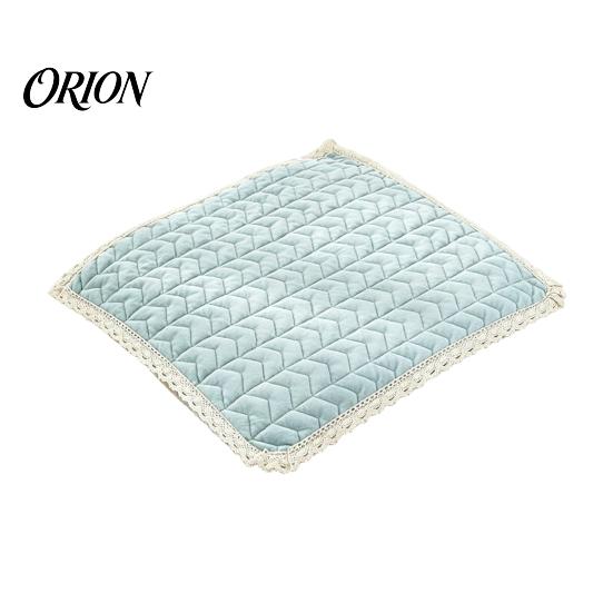 Cozy Velvet Seat Pads for Winter Plush Chair Pad with Ties, Non Slip Cushion Lace Trim, 16 x Inch Washable Dining Office Comfortable Dressing