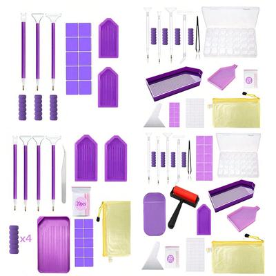 Purple Tool Set DIY Rhinestone Diamond Painting Tool and Rhinestone Diamond Painting Accessory Kit for You To Make Diamond Painting Art Tools