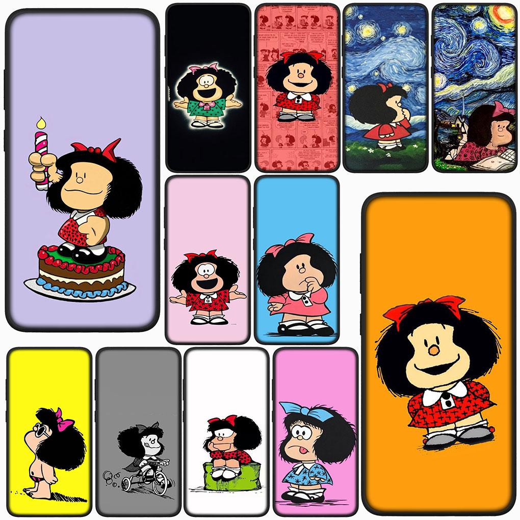 for Samsung Galaxy Note 20 Ultra 10 8 9 S10 Plus Lite S8 A70 A24 A25 S10E A21S A37 A57 A51 A7 Case Poster M-Mafaldas Cartoon