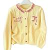 French Embroidered Bow Heart Button Knit Cardigan - Trendy Soft Fluffy Women's Coat for Spring & Autumn.