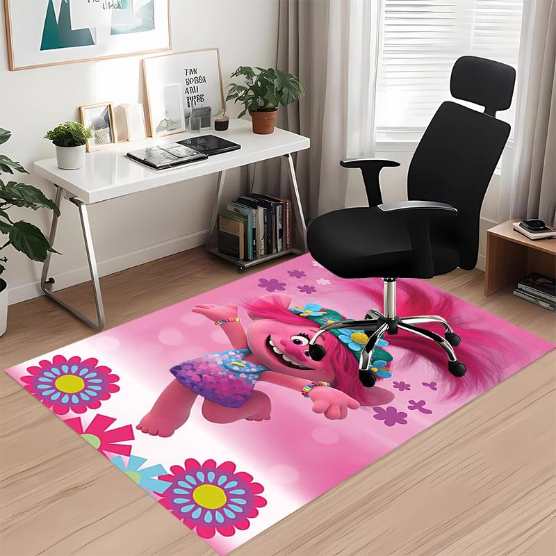 Trolls Printed Carpet, for Office Chair Living Room Bedroom Kitchen Room Decor Gifts.