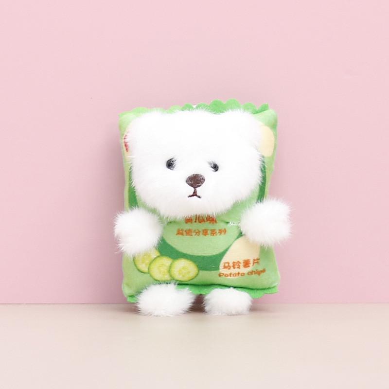 Cute Bear Keychain Cartoon Girl Backpack Decoration Hanging Plush Doll Gift