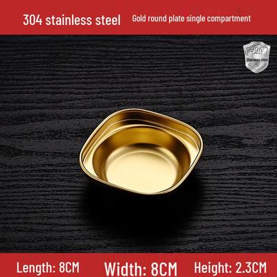 Molona Gold 3-Compartment Stainless Steel Sauce Dish Set