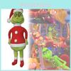 Brinquedo de Pelúcia do Grinch Animal de Pelúcia Verde Grande Decoração de Natal Presente Para Crianças e Fãs