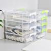 4-Layer Stackable Transparent Plastic Storage Box Cover Partitioned Drawer Storage Box Jewelry Box Portable Organizer Box