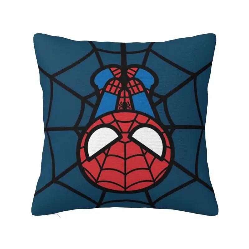 

Custom Spider Man Superhero Cartoon Cushion Cover Print Square Throw Pillow Case for Living Room Pillowcase Decoration 12x12Inch