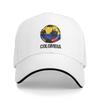 Vintage Colombia Flag Golf Cap Unisex Headwear  Outdoor Travel Adjustable Fit Sun Caps