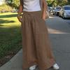 Women Casual Ankle-Length Pants Loose Hot Pants Cotton And Linen Long Trousers