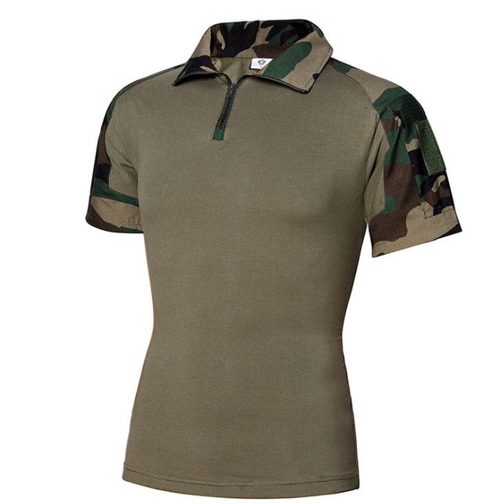 Men's Zippeer Front T-shirt Short Sleeve Shirt for Outdoor Working Fishing Hiking Camping