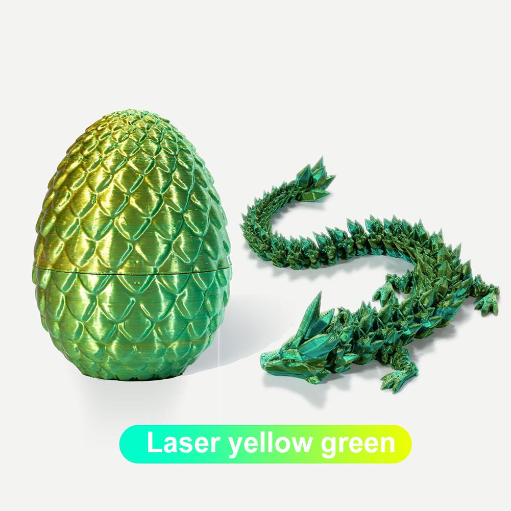 3D Printed Dragon Egg Easter Decoration Creative Decompression Dragon Egg Articulated Crystal Dragon Fidget Toy Kids Gifts