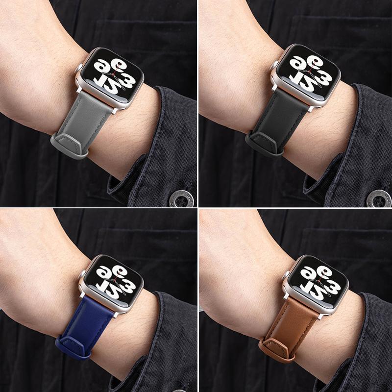 Leather Strap for Apple Watch Band 44mm 45mm 42mm 49mm Ultra Watch Band 38mm 40mm Belt Bracelet  Series Ultra 7 8 5 6 4 SE