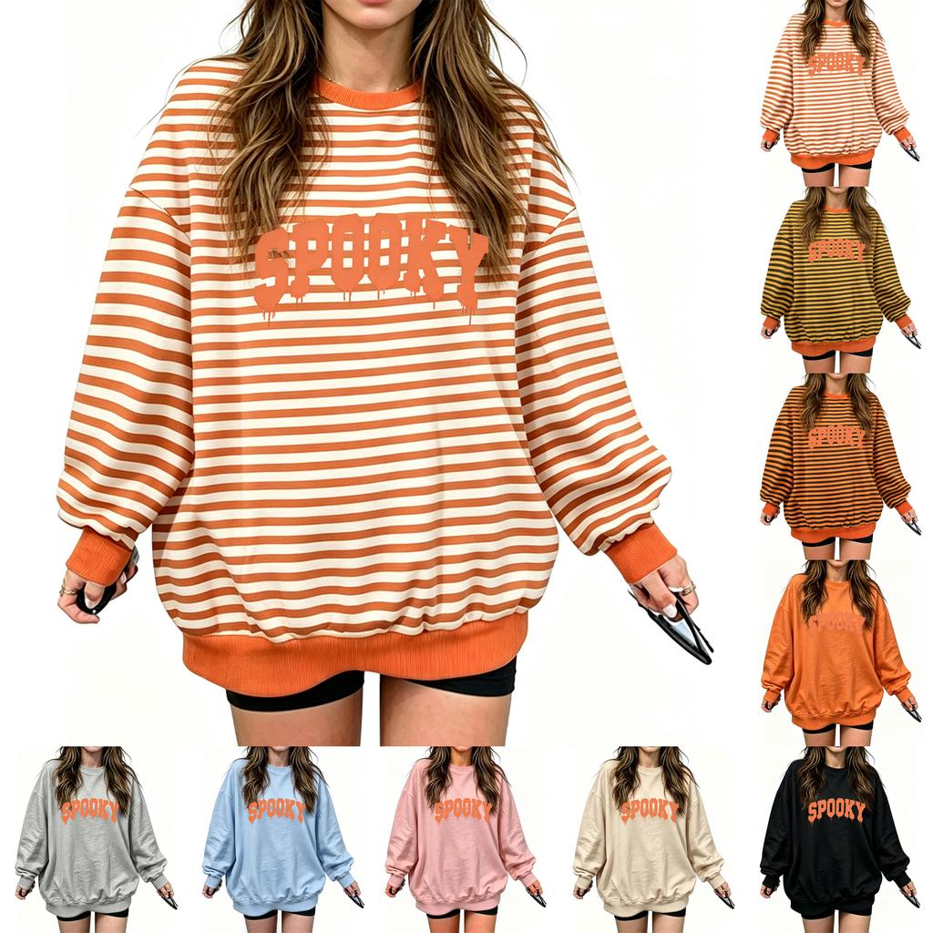 Women's Halloween Printed Neck Short Sleeve T-Shirt Casual Top