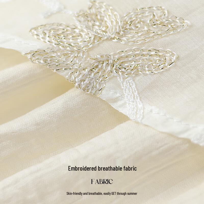 VICTORIA&VERA New Chinese Embroidered Faux Two-Piece Midi Dress