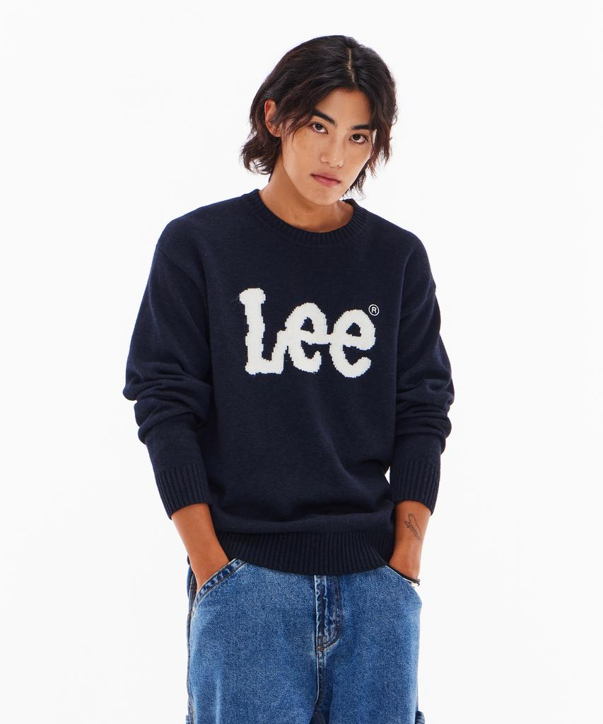 LEE Big Twitch Logo Knit Navy