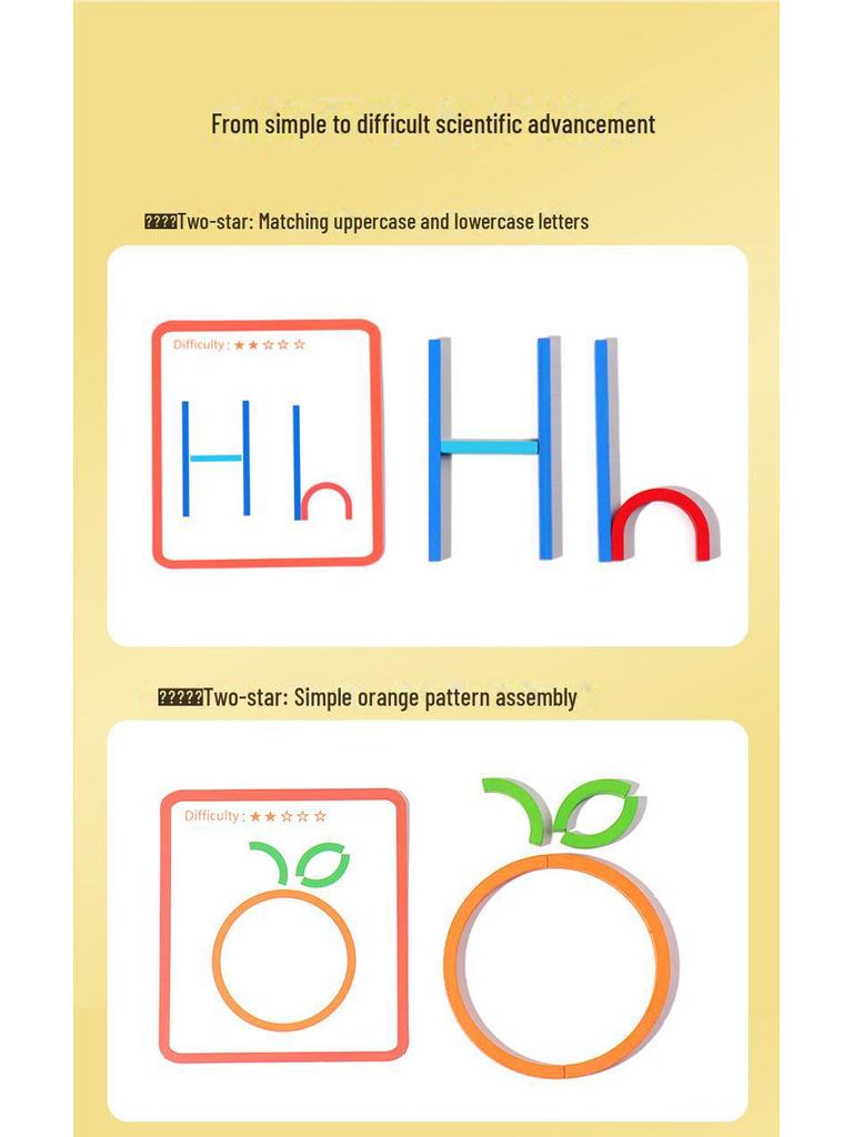 Montessori Shape Building Toys for Early Education, Ages 3-6