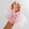 Exaggerated Party Short Chocker Sweet Cool Feather Collar, Ribbon Fluffy Niche Women'S Necklace