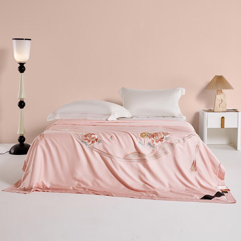 ZMN 100% Mulberry Silk All-Season Embroidered Quilt