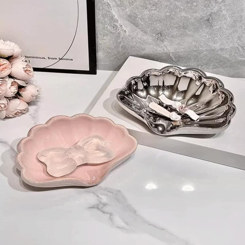 LIEI Ceramic Shell Draining Soap Dish