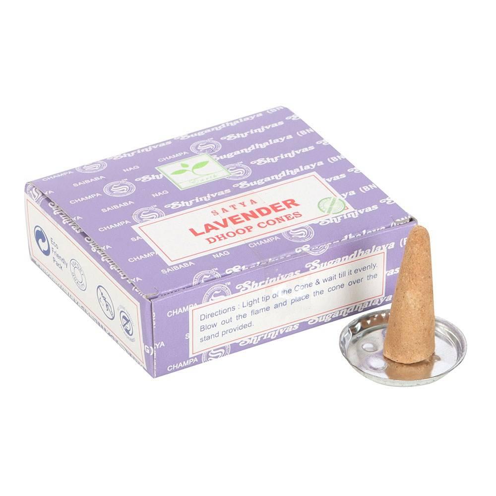 Satya Lavender Incense Cones (Pack of 12)