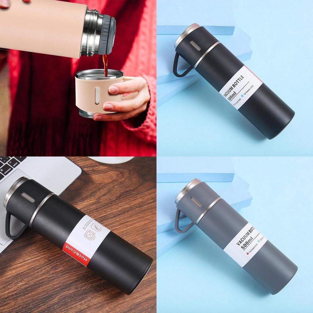 Stainless Steel Thermo Bottle Vacuum Insulated Flask With Cup For Coffee Tea