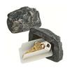 8.3 x 5.7 x 4.5cm Fake Stone Key Box Plastic Garden Stone Key Holder  Outside Wall Mount