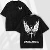 Dark Angel Washed T Shirt – Gothic Christian Streetwear Oversized Black Tee