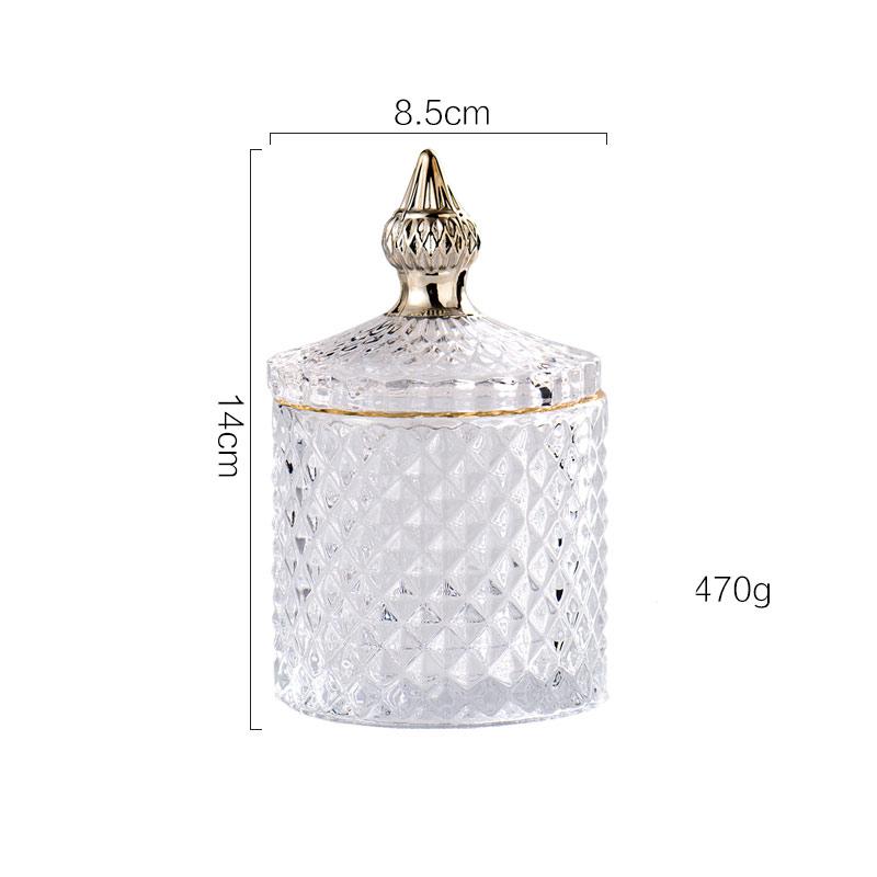 Nordic Bathroom Decoration Makeup Organizer Containers Glass Storage Box Jewelry Organizer Cotton Pad Holder Cotton Swab Holder