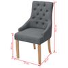 Dining Chairs 2 Pcs Dark Grey Fabric