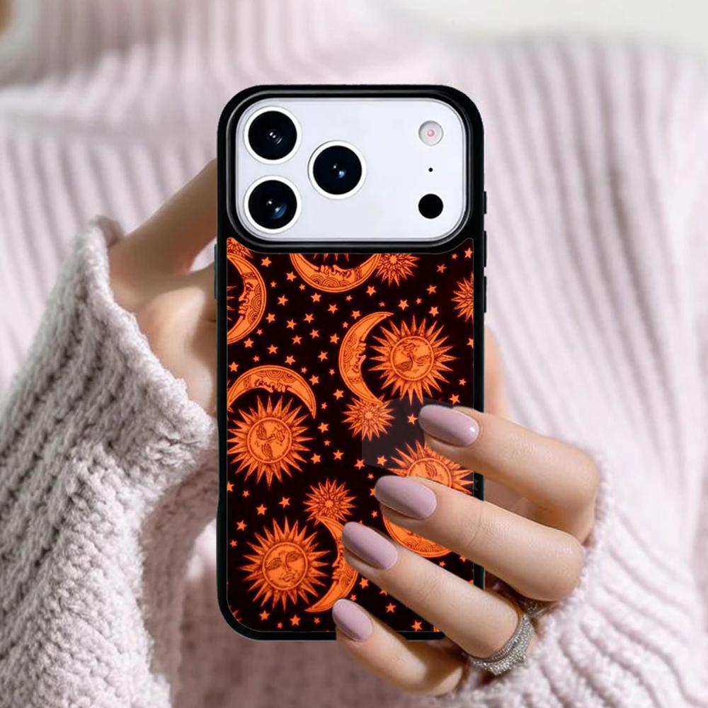 Himmlisches Mosaik Sonne Mond Handyhülle Für Apple iPhone 17 Air 16E 15 14 Plus 13 12 11 Pro Max Mini Funda Abdeckung
