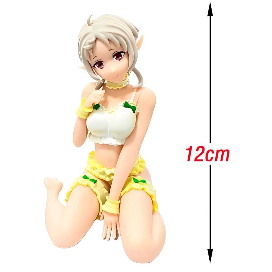 Anime Unemployed Reincarnation Character Swimsuit Hilufiette Figurine Anime Beautiful Girl Sitting Figurine PVC Model Decoration