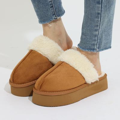 Fashion Shevalues New  Winter Cotton Slippers For Women Classic Fashion Faux Fur Bedroom Slides Warm Comfort Casual Fluffy Women Slipper