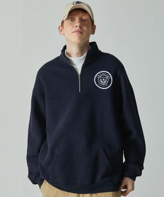 FRAME OFF Classic Circle Logo Anorak_Navy