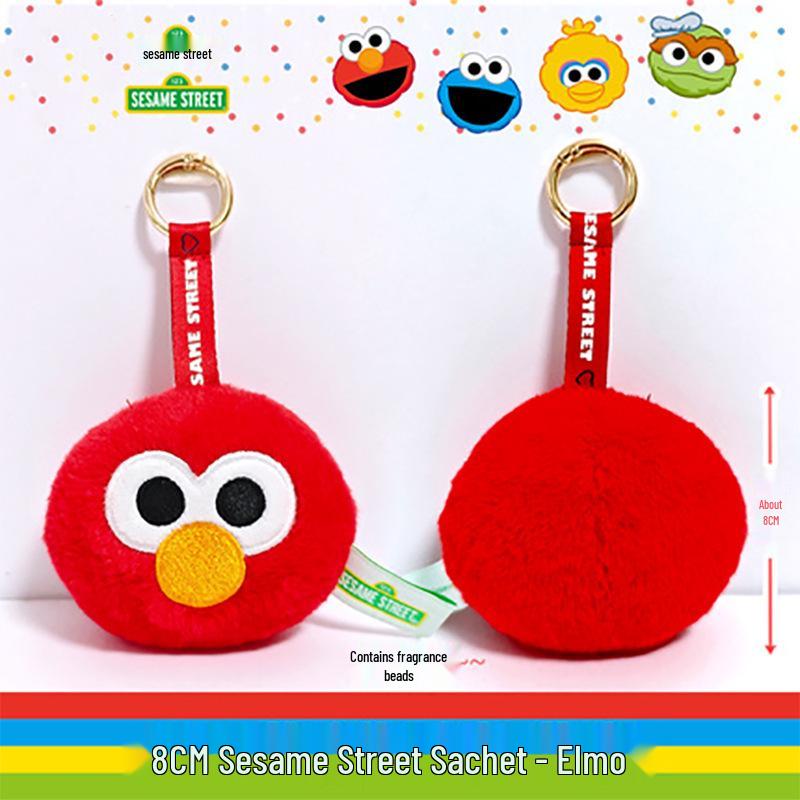 Official Sesame Street Elmo, Big Bird & Cookie Monster Plush Toy Backpack Pendant Keychain Officially Licensed