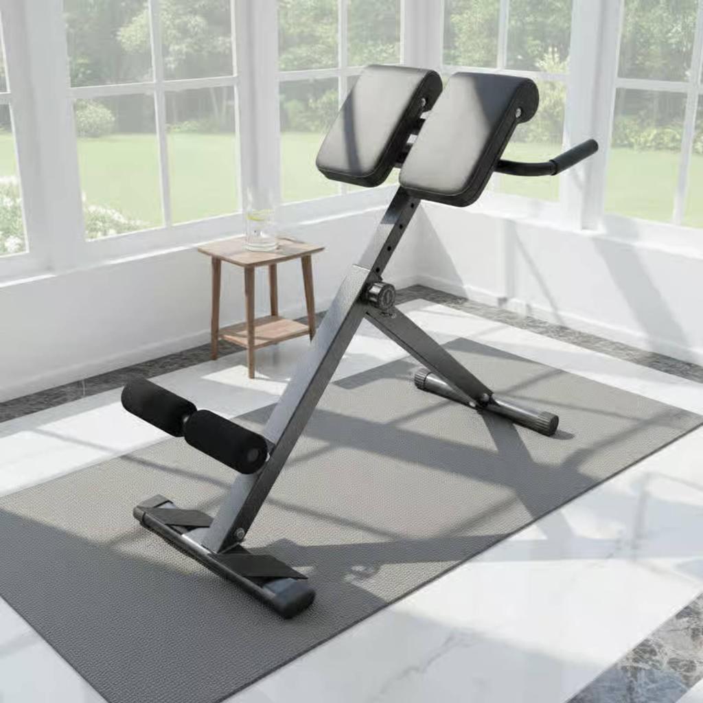 Roman Chair Bench Foam Padding Foldable Hyperextension Heavy-Duty