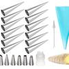 Stainless Steel Croissant and Pastry Molds - Cream Horn Baking Cones