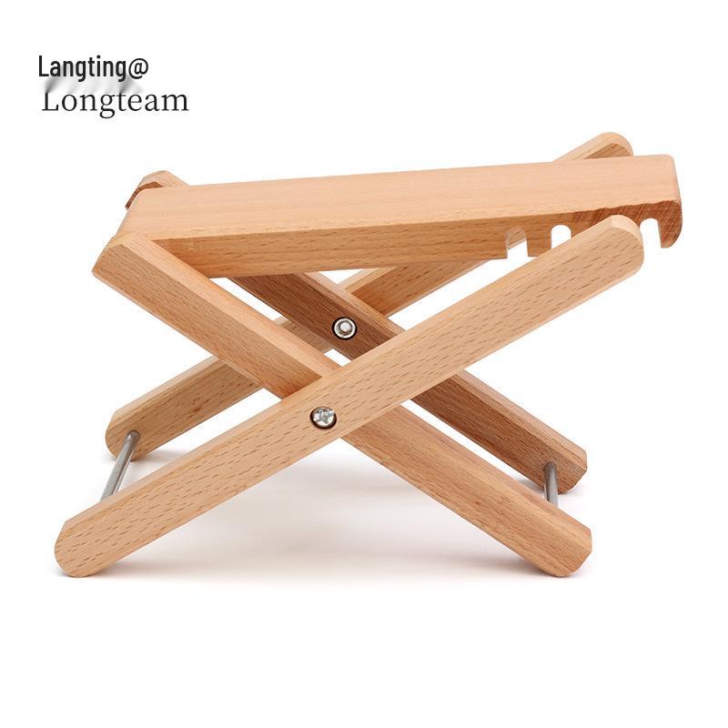 Solid Wood Folding Guitar Footrest and Pedal Stand