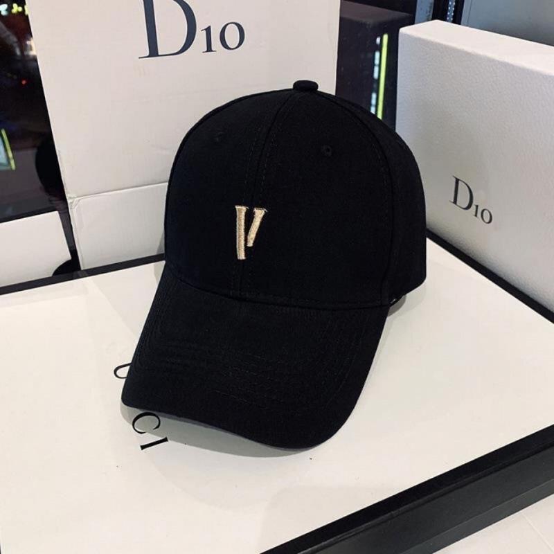 New Peaked Cap Children's Simple V Letter Embroidery Breathable Summer Sunshade Sun Protection Outdoor Sports Baseball Cap Men