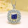 Luxury Delicate Yellow Crystal Tourmaline Necklaces Earrings Rings 3 Pieces Set Classic Wedding Banquet Zircon Zircon Set Gift