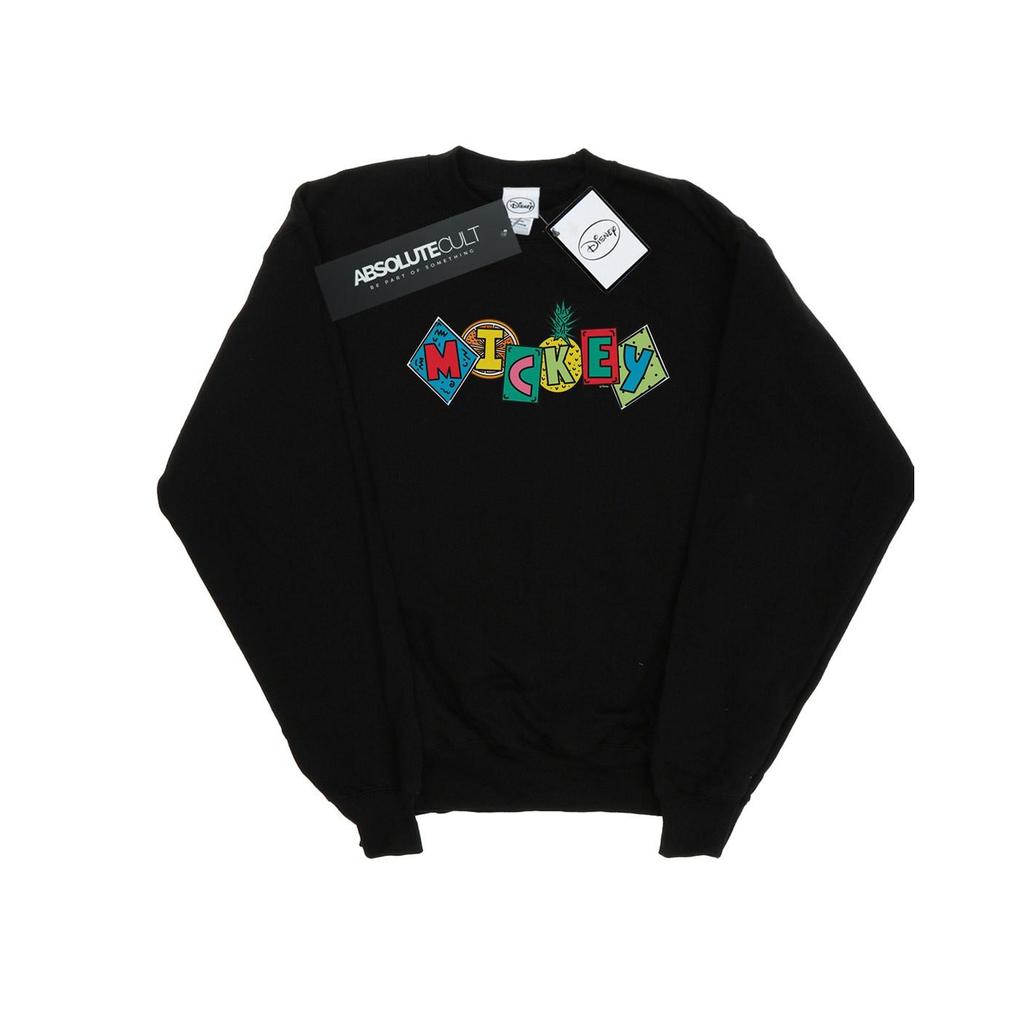 Disney Mens Mickey Mouse Fruit Blocks Sweatshirt