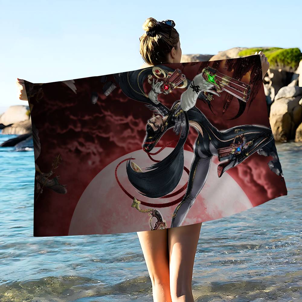 Game Bayonetta Microfiber Beach Towel Absorbent Quick Dry Soft Yoga Swimming Resort Mountain Climbing Towel