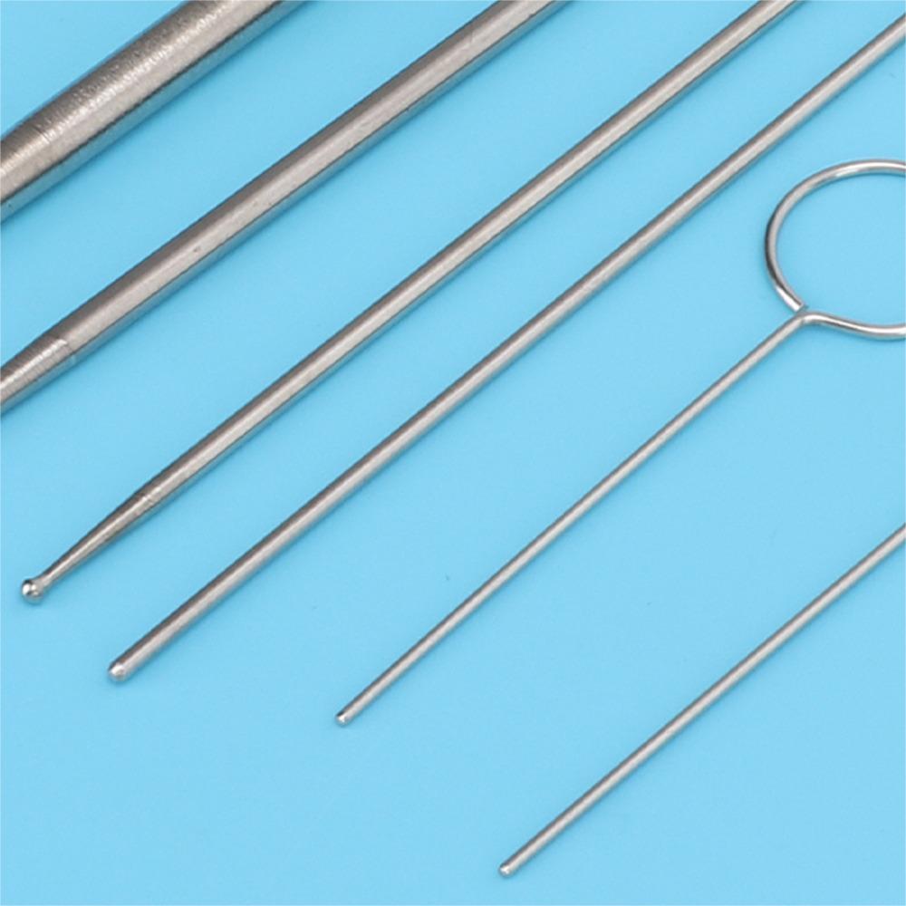 6pcs Stainless Steel Snake Probe Kit Round Head Round Head Probe Snake Breeders