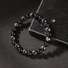 Simple men's bracelet, black iron gallstone bracelet, batch goods, European and American street bracelet beads.