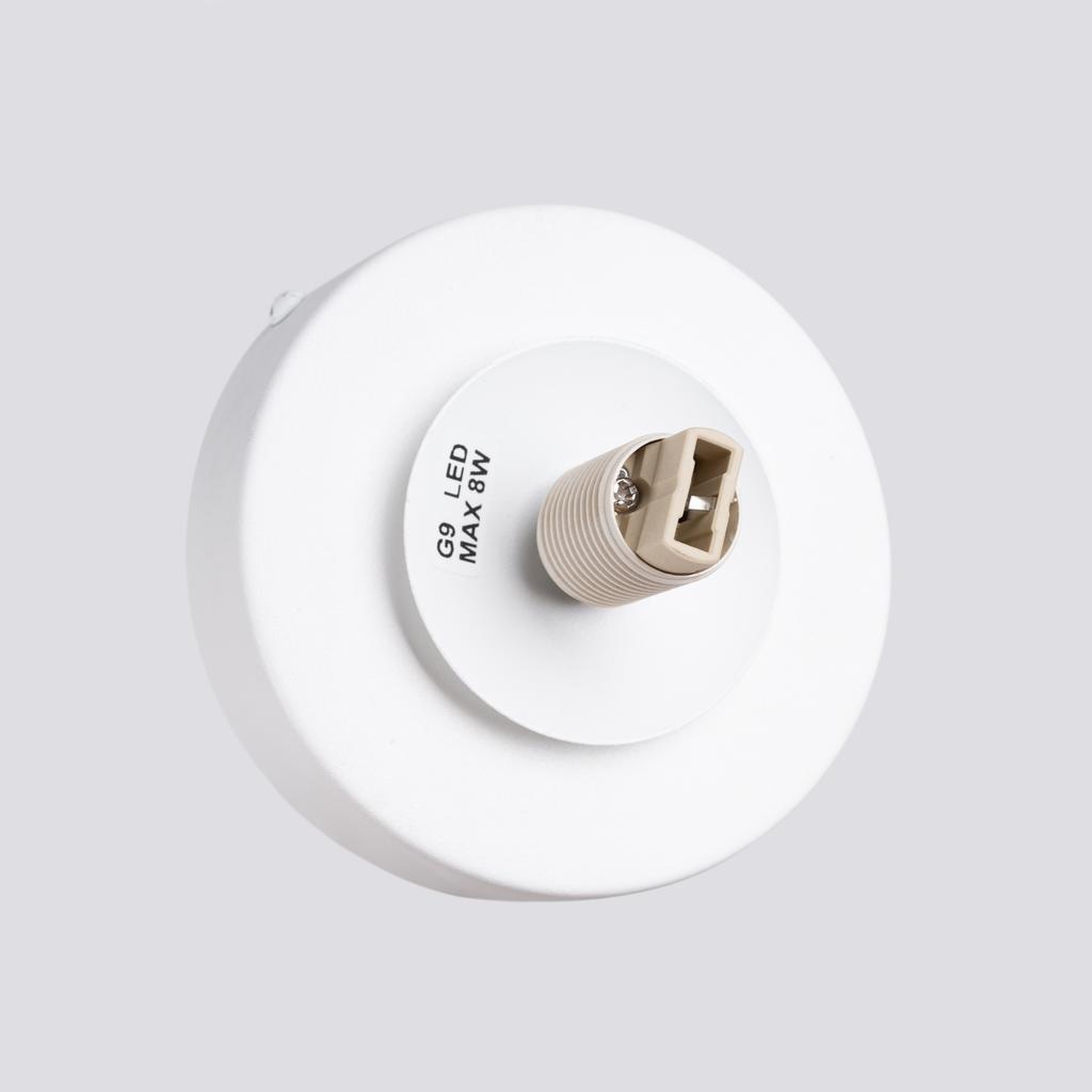 Kinkiet Ścienny Minimalistyczny Biały Szklana Kula Nad Lustro Włącznik Do Łazienki Przedpokoju 1Xg9 8W Yoli Sollux Lighting