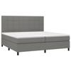 VidaXL Sommier à Lattes de Lit avec Matelas et LED, Lit Rembourré avec Tête de Lit, Lit Double, Lit Adulte de Chambre, 3134902